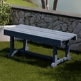thumbnail image 3 of Wildridge Heritage 42" Patio Bench, Patriot Blue - Outdoor All-Weather HDPE Furniture, 3 of 4