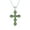 Green, variant on Womens  Turquoise Cross Pendant Necklace in Sterling Silver Multiple Colors