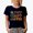 Navy Blue, variant on No Talkie Before Coffee, Office Co-Worker Humor Quote, Groovy Retro Wavy Text Merch Gift, Black T-Shirt, Medium