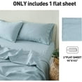 thumbnail image 5 of Simple&Opulence French Linen Flat Sheet with Embroidered Border-100% Stone Washed Flax Bedding,Queen Size(90''x102'') Ultra Soft,Breathable Flat Top Sheet-1 Piece Bed Flat Sheet Only(Dusty Blue), 5 of 8