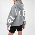 thumbnail image 4 of Fashiona Women's Letter Print Loose Pullover Hooded Sweatshirt Tops, 4 of 6