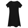 thumbnail image 5 of Daolelai Women's Summer Elegant Retro Sweetheart Neck Short Sleeve A-Line Skirt Work Party Casual Dress, 5 of 5