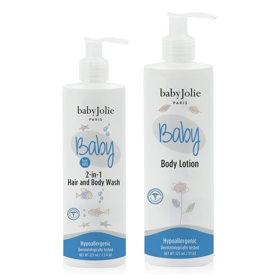 Set de baño para bebé Baby Jolie: loción corporal y jabón 2 en 1