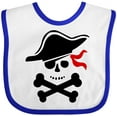 thumbnail image 3 of Inktastic Pirate Skull and Cross Bones Boys or Girls Baby Bib, 3 of 4
