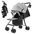 thumbnail image 2 of Tereitr Travel Baby Stroller, One-Hand Folding Infant Pushchair with Adjustable Backrest, Canopy, Storage Basket, Up to 10kg, 2 of 10