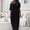 (Fasion 13)Black, variant on Women's Solid Color Loose-Fitting Home Wear Long Dress Summer Casual Short Sleeve Round Neck Ankle-Length Dress