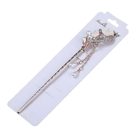 Vintage Chinese Style Rhinestone Hair Chopsticks Stick Hairpin Chignon Pin