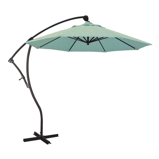 California Umbrella Parasol Déporté de 9 Pieds en Spectrum Mist