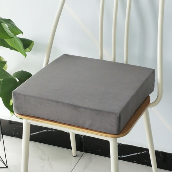 EazyTech Seat Cushion for Office Dining Kitchen Chairs,Wheelchairs or Car Seats Pad 16 Inch Flock Floor Seat Cushion for Living Room Tatami Mat - Multi-Purpose Foam Support Pillow Dark Gray