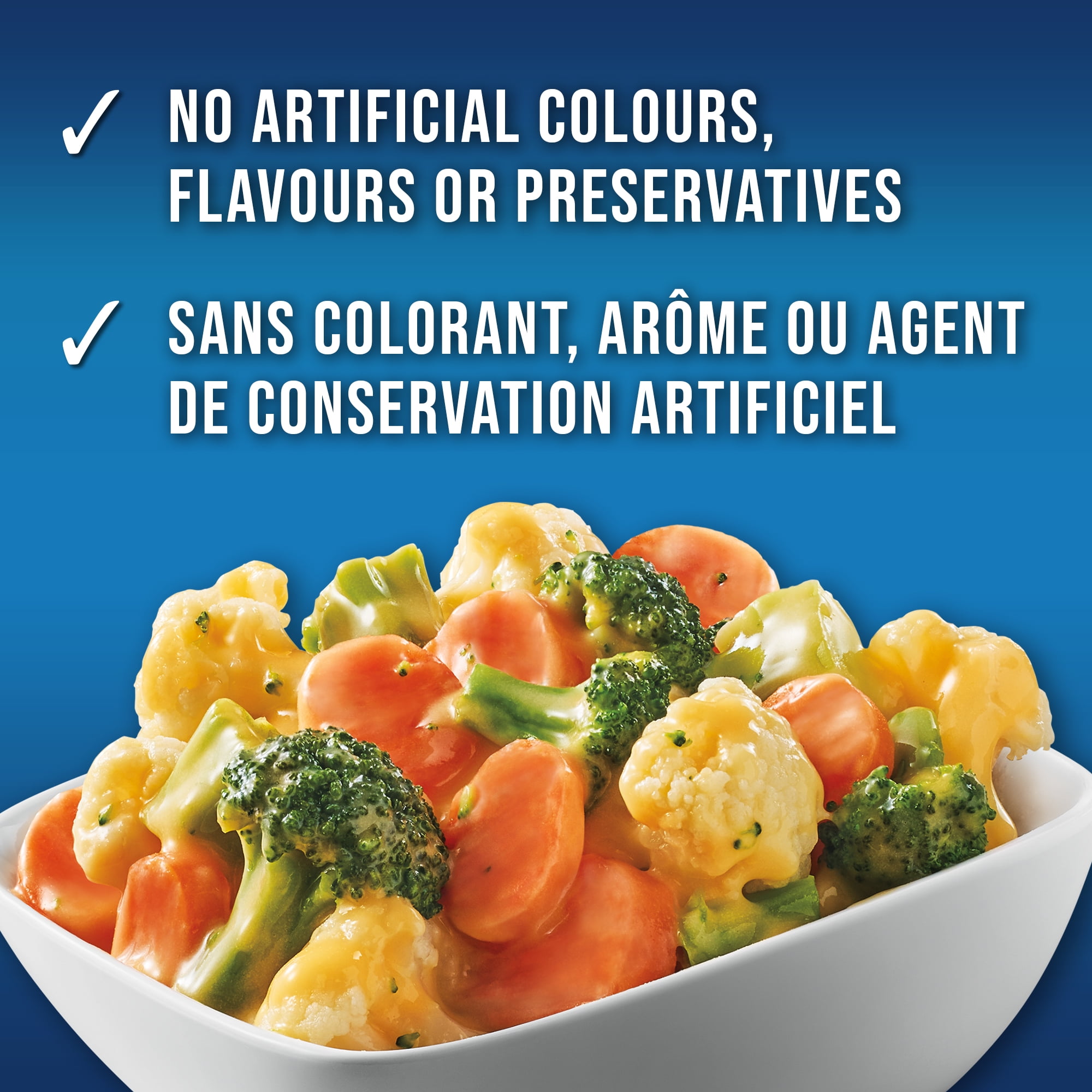 Brocoli, chou-fleur et carottes en sauce au fromage Steamfresh