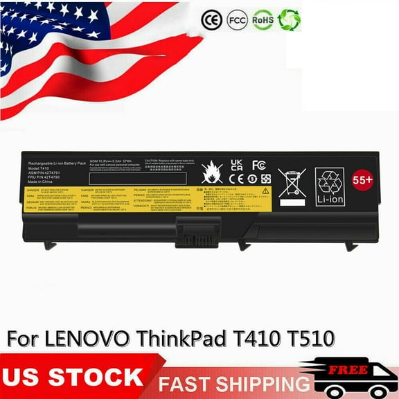 Battery for Lenovo Thinkpad T410 T420 T510 T520 W510 W520 SL410 SL510 E420 E425