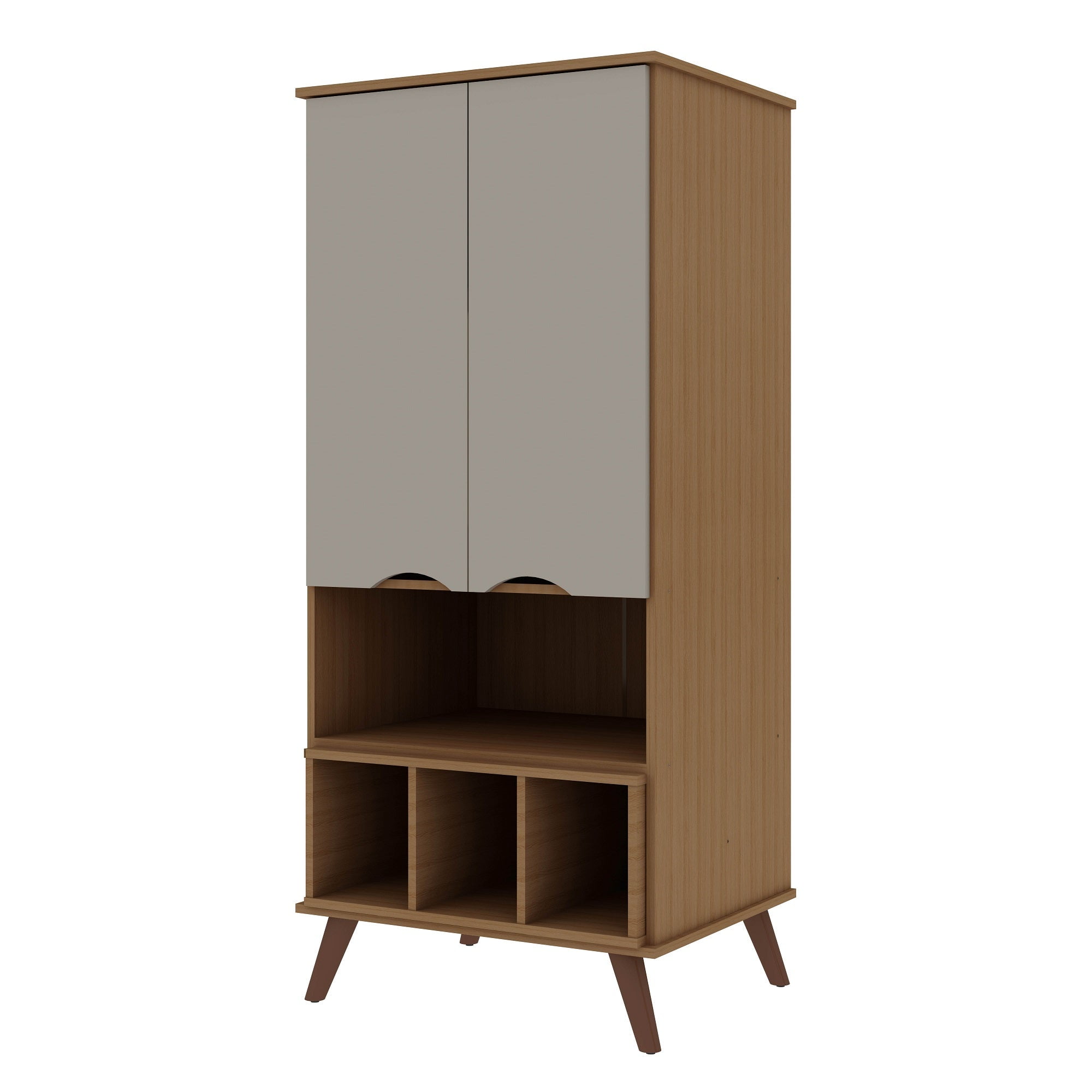 Hampton 26.77 Display Cabinet 6 Shelves and Solid Wood Legs
