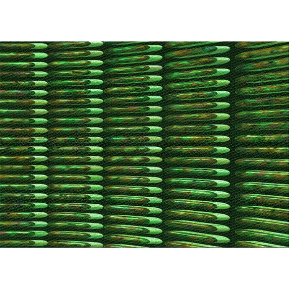 Ahgly Company Machine Washable Indoor Rectangle Transitional Dark Lime Green Area Rugs, 8' x 12'