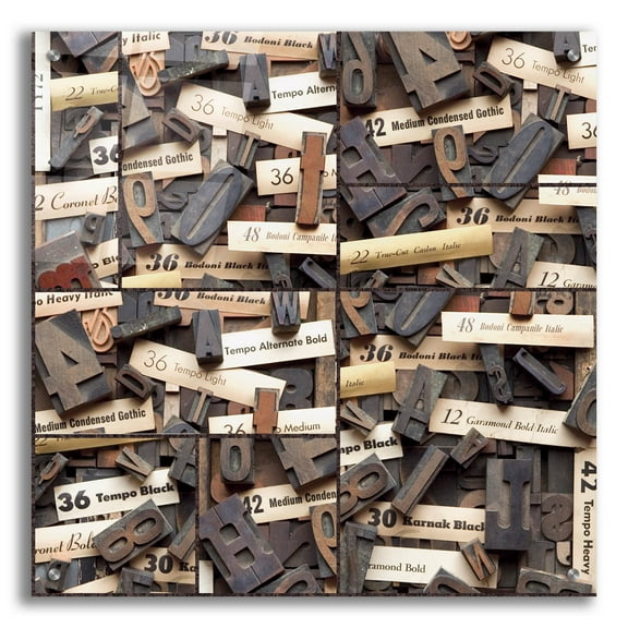 Epic Art 'Typography Photography repeat 6' by Holli Conger, Acrylic Glass Wall Art, 24"x24"