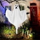 thumbnail image 4 of Adorno colgante de fantasmas de Halloween | Diseño de huesos de mano espeluznantes | Expresiones Aterradoras y Adorables | Tela y plástico | Fácil de colgar | Decoración interior exterior, 4 of 6