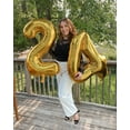 thumbnail image 3 of Gold Number 70 Balloon 40 inch, 70 Number Balloon, 70th Gold Birthday Decorations, 70 Year Old Women Men Golden Party Supplies, 3 of 18