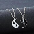 thumbnail image 3 of 2 pcs/set best friends Tai Chi Yin Yang hollow pendant split matching necklaces, 3 of 5