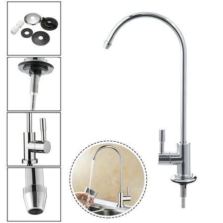 360 1 4 Stainless Steel Kitchen Sink Faucet Tap Chrome Reverse