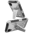 thumbnail image 7 of Compatible for Alcatel TCL A3 Case / TCL A30 Case with Holster Belt Clip Hybrid Shockproof Protective Phone Cover with Kickstand - Silver, 7 of 7
