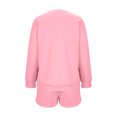 thumbnail image 7 of Diufon Womens 2pc Sweatsuits Long Sleeve Pullover Tops Casual Shorts Tracksuits with Pockets, 7 of 7