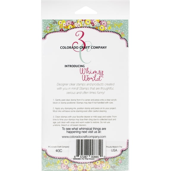 Colorado Craft Company Clear Stamps 4"X6"-To The Moon-Whimsy World