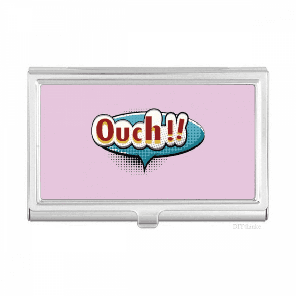 Ouch Boom Diagram Cartoon Business Card Holder Case Pocket Box Wallet