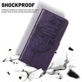 thumbnail image 6 of ELEHOLD for iPhone 13 Pro Max Case Wallet with Wrist Strap, Butterfly Embossed PU Leather Folio Flip Case with Magnetic Closure Credit Card Holder Kickstand,Deep Purple, 6 of 6