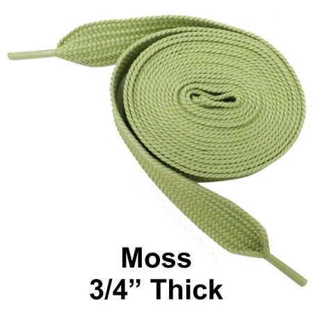 

Moss Thick 3/4 Width Flat Athletic Sneaker 54 Inch Shoelaces