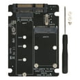 thumbnail image 1 of Tarjeta adaptadora SSD Dual Bay MSATA M.2 NGFF a SATA 3.0 SSD Adaptador convertidor Tarjeta vertical, 1 of 5