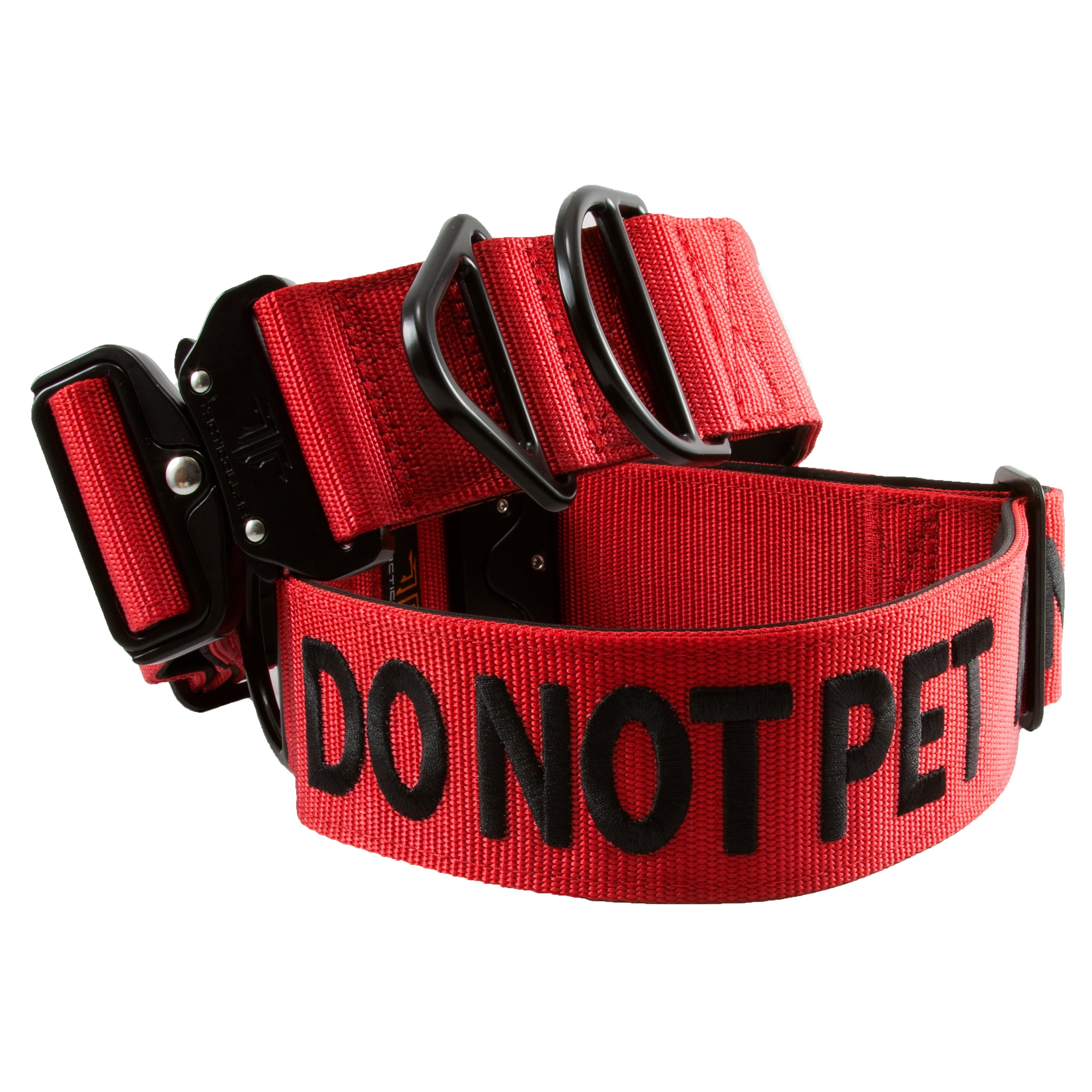 Tacticollar - DO NOT PET, 1.5 inch and 2 inch Nylon Collar for Small, Medium and Large Dogs, Neoprene Padded Inside, Communicate Your Dogs Needs to Prevent Accidents