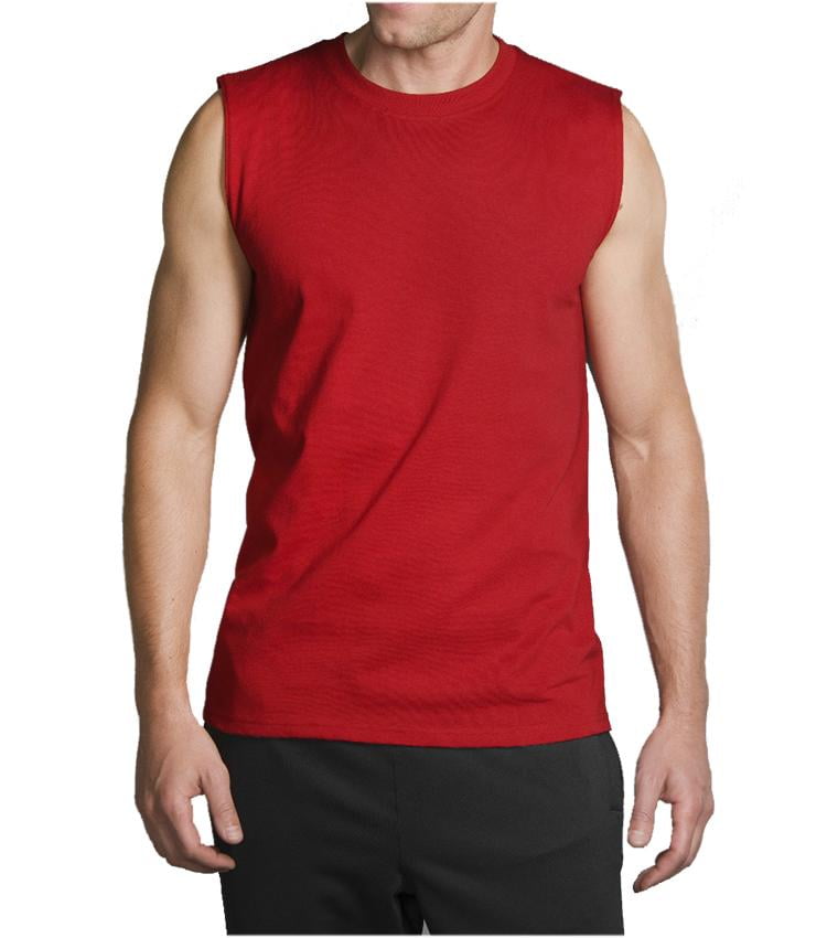 MENS VESTS 100% Cotton Sleeveless TOP SUMMER TRAINING GYM TOPS PLAIN Unbranded 