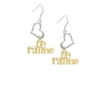 thumbnail image 2 of Delight Jewelry Goldtone Large Je T'aime Open Heart French Earrings, 2 of 4