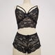 thumbnail image 2 of Gibobby Lencería sexy para mujer Sujetador de encaje Lencería de mujer Bralette Tamaño Tallas grandes Ropa interior Corsé floral Dos íntimos(Negro M), 2 of 5