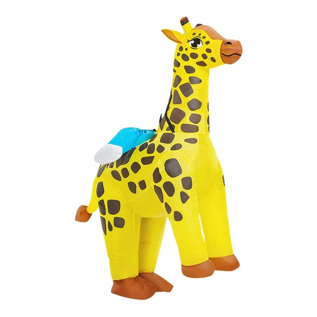Disfraz de vestuario de jirafa inflable para el rendimiento del escenario de cumpleaños