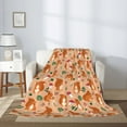 thumbnail image 2 of Disketp Squirrel And Mushroom Cozy Flannel Fleece Throw Blanket: Has a velvety texture for All Seasons - Perfect for Women, Men, & Kids"80"x60", 2 of 6