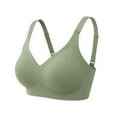 thumbnail image 3 of Tweang Wide Straps Bra Sports Bras for Women Posture Correcting Bra Soft Everyday Bra Comfortable Push Up Bras Wide Adjustable Straps Women's Bra Posture Correcting Bra Wireless Bras Light Green XL, 3 of 3