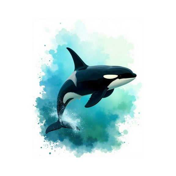 Paint By Numbers Kit for Adults Beginner - DIY Orca Ocean Wildlife Art Painting Canvas Painting Kits for Adults, Frameless Paint By Number for Adults for Home Wall Decor 16x20 Inch