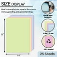 thumbnail image 3 of BAZIC 25 Sheets Pastel Color Multipurpose Paper 8.5"x11", Colored Copy Paper Fax Laser Printing (25/Pack), 24-Packs, 3 of 8