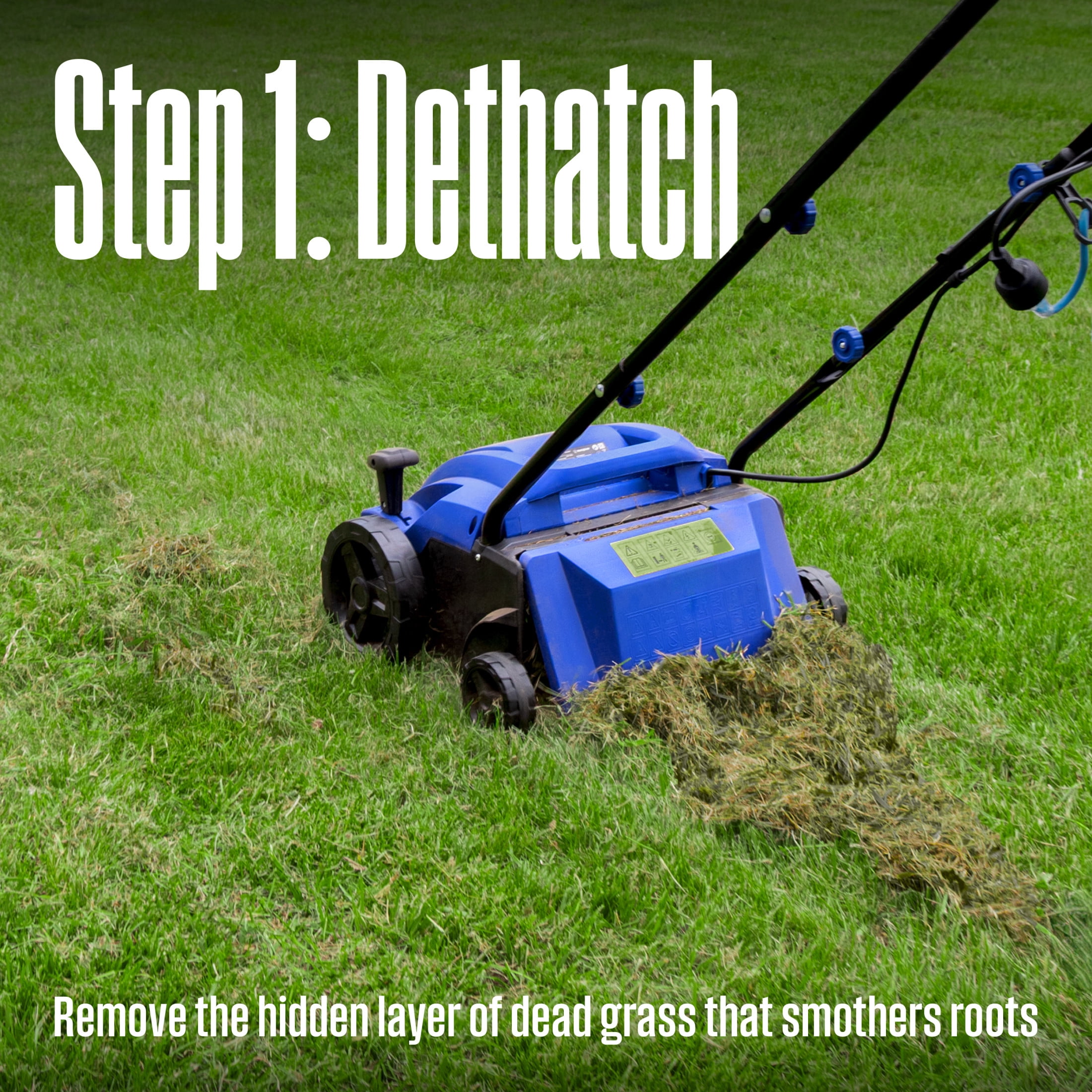 Westinghouse W13ADAC 13-Inch 12 Amp 2-in-1 Corded Electric Dethatcher and Aerator with 8 Gallon Thatch Collection Bag, 4-Position Depth Adjustment, Foldable Handle