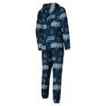 thumbnail image 3 of Women's Concepts Sport Navy Dallas Cowboys Roadway Allover Print Microfleece Full-Zip Union Suit, 3 of 3