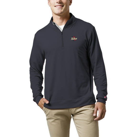 Men's League Collegiate Wear Navy Tulsa Golden Hurricane All Day Quarter-Zip Pullover Top