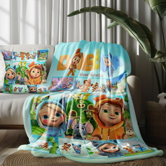 Throw Pillow Covers For Dave and AVA Throw Blankets for Couch Thin Bed Decor Kids Adult Nap Bedroom Car All Season Birthday Gifts 30×40 inch Throw Blanket and Pillowcase Set