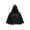 v#43Black102, variant on Rggeeun Adults Hooded Cape Solid Color Cropped Pointed Hem with Front Tie Closure for Halloween Streetwear Leisure Capes,Green,One Size