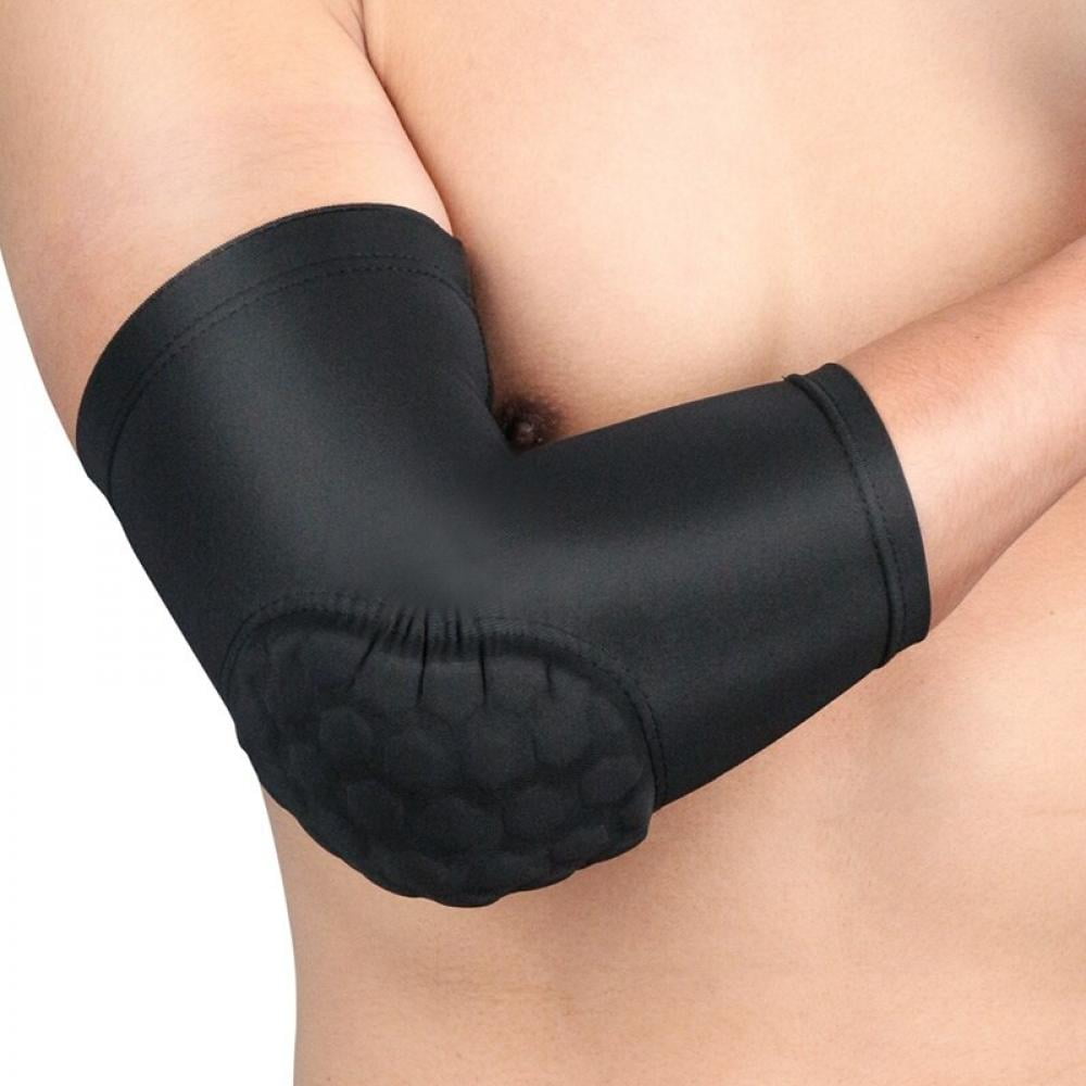 Pretty Comy 1pc Elbow Pad Protector Anti-slip Compression Arm Guard Brace Support Sleeve For Fitness Black XL