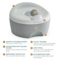 thumbnail image 3 of Contours Bravo 3-Stage Potty Training Toilet, Seat, Trainer, Step Stool, Gray, 1 Count, 3 of 14
