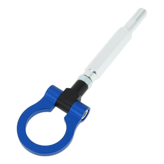 Unique Bargains Front/Rear Trailer Ring Eye Towing Hook, Bumper Screw-on Tow Hook for Subaru Impreza Folding Racing Trailer Hook Aluminum Alloy Blue