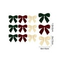 thumbnail image 3 of 12pcs Velvet Bow Decorations - Valentine's Day & Christmas Window Decor, Festive Tree Ornament, oft Bow tickers for Home Holiday Decoration, 6*6in, Multicolor, 3 of 6