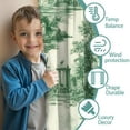 thumbnail image 3 of Blackout Kids Curtains,Green Toile De Jouy Pattern Childrens Insulated Curtains Set Of 2,Bedroom Essentials,Toddler Room Decor 42x54in(106x137cm), 3 of 4
