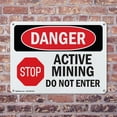 thumbnail image 4 of (2 Pack) Active Mining Do Not Enter OSHA Danger Sign 24 Inch X 18 Inch Plastic Sign, Weather Resistant, UV Protected for Workplace, Business, and Construction Site, Made in the USA, 4 of 8