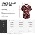 thumbnail image 4 of Goofa Ladybugs and Red Hearts Pattern Women's Slim-Fit Short-Sleeve V-Neck T-Shirt,Classic-Fit Short-Sleeve V-Neck T-Shirt-Small, 4 of 5